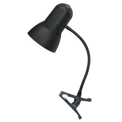 Лампа-прищепка Надежда-ПШ на гибкой стойке, черный