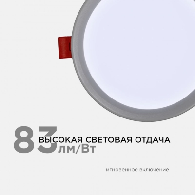 LP-03 Светодиодная панель встраиваемая с регулировкой под посадочное отверстие, 6Вт