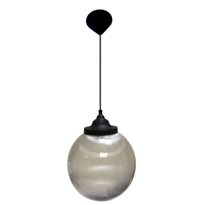 Подвесной светильник НСБ 01-60-252, прозрачный на черной цепи