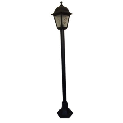 Садово-парковый светильник Оскар-4 НТУ 04-60-002, черный под бронзу, матовое стекло
