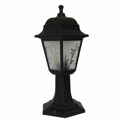 Садово-парковый светильник Оскар НТУ 04-60-001, черный матовое стекло