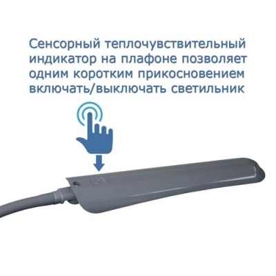 Светодиодный настольный светильник Гермес СШ ПДБ57-8-009, антрацит
