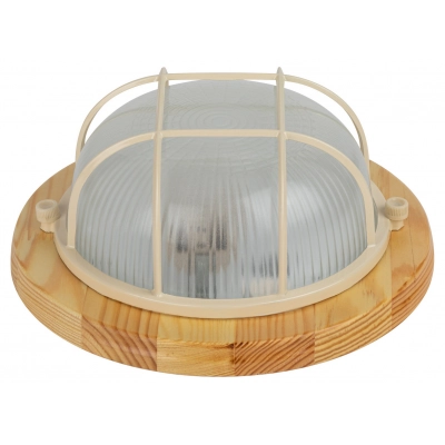 Термостойкий декор светильник НБО 03-60-012 с решеткой, клен 